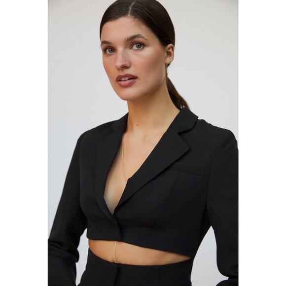 New Anthropologie x Mare Mare Button Blazer Mini Dress $190 MEDIUM Black - Picture 4 of 6